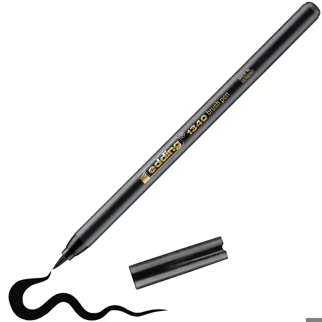 BRUSHPEN EDDING 1340 ZWART