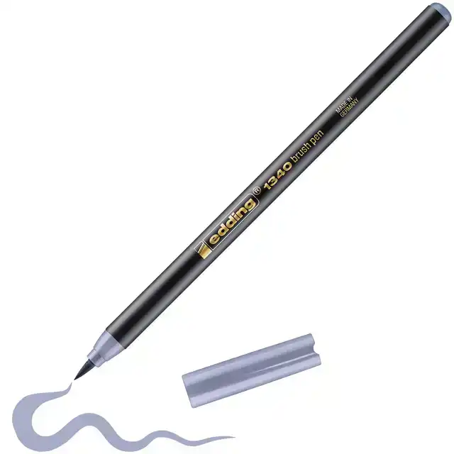 BRUSHPEN EDDING 1340 ZILVERGRIJS