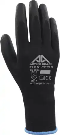HANDSCHOEN ACTIVEGEAR GRIP PUFLEX ZWART