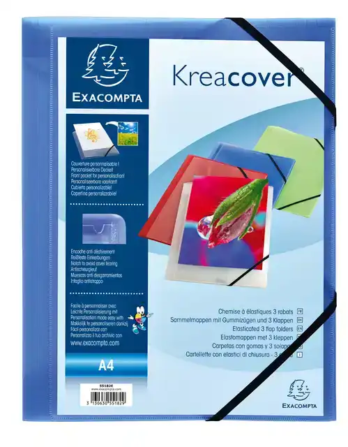ELASTOMAP EXACOMPTA KREACOVER A4 3 KLEP
