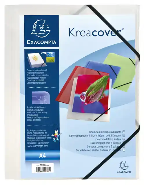 ELASTOMAP EXACOMPTA KREACOVER A4 3 KLEP