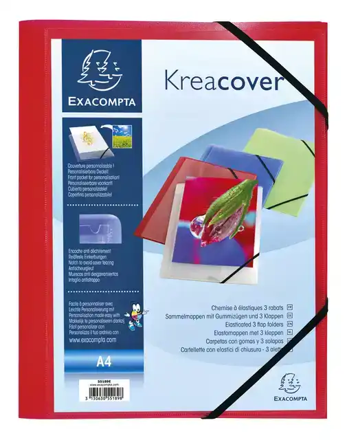 ELASTOMAP EXACOMPTA KREACOVER A4 3 KLEP