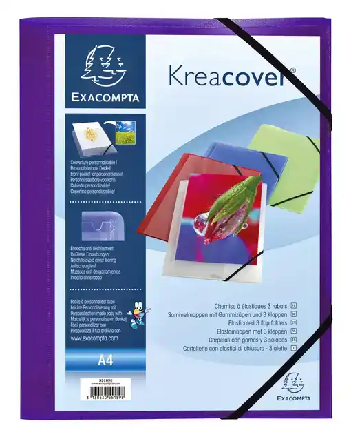ELASTOMAP EXACOMPTA KREACOVER A4 3 KLEP