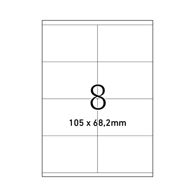 ETIKET OFFICE A4 105X682MM 8 VEL