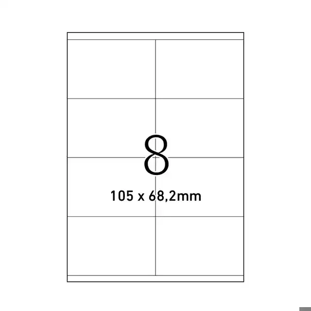 ETIKET OFFICE A4 105X682MM 8 VEL