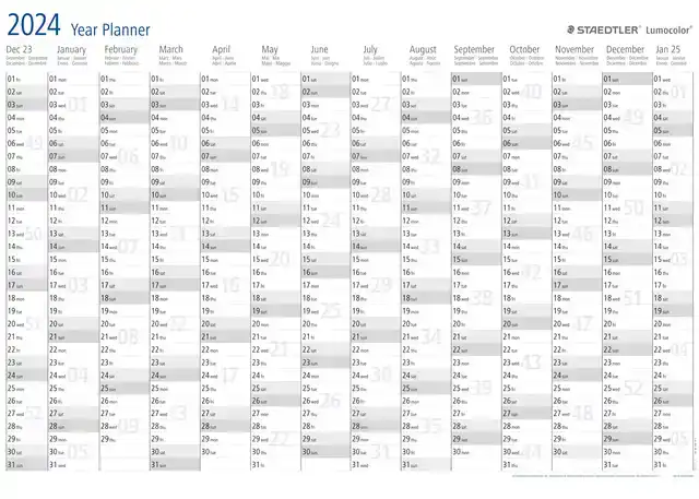JAARPLANNER 2026 STAEDTLER 84X60CM