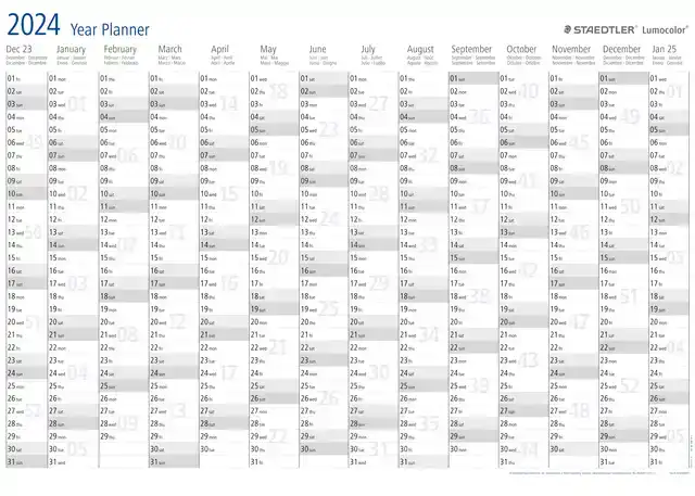 JAARPLANNER 2026 STAEDTLER 84X60CM
