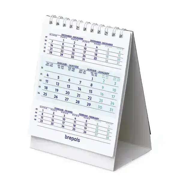 3-MAANDSBUREAUKALENDER 2025 BREPOLS