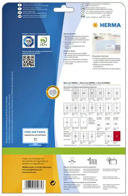 ETIKET HERMA 5075 A4 99.1X33.8 MM