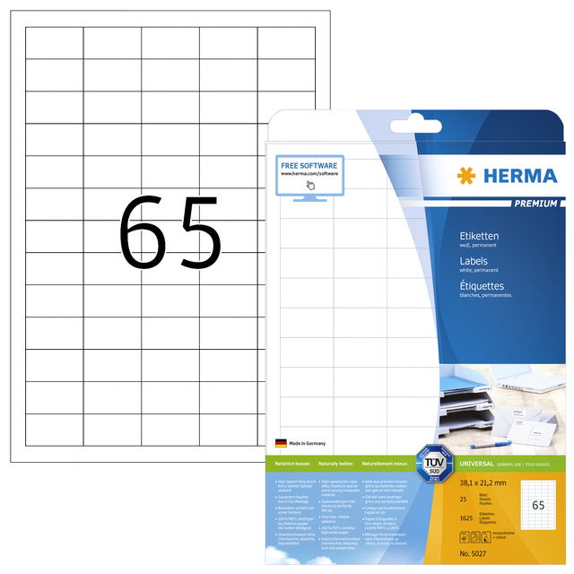 ETIKET HERMA 5027 38.1X21.2MM PREMIUM