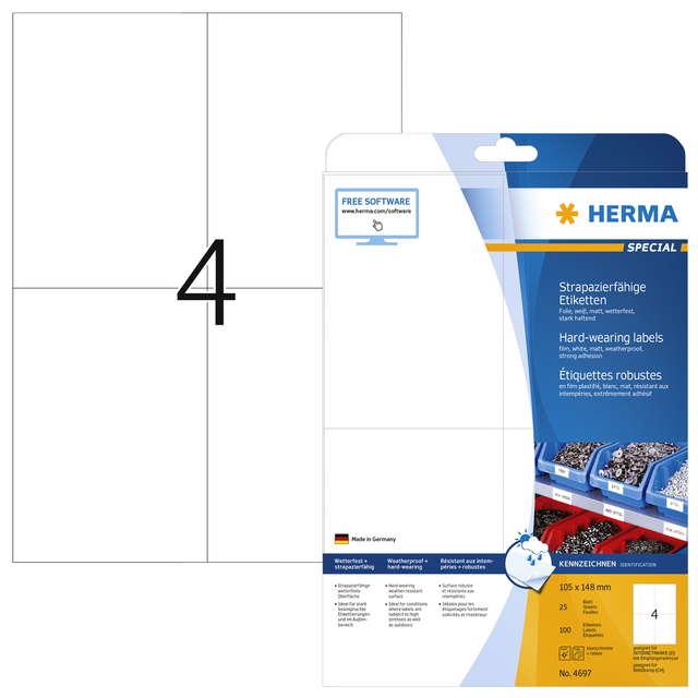 ETIKET HERMA 4697 105X148MM A4