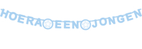 LETTERSLINGER HOERA EEN JONGEN BLAUW