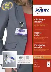 BADGE AVERY 4822 MET CLIP +