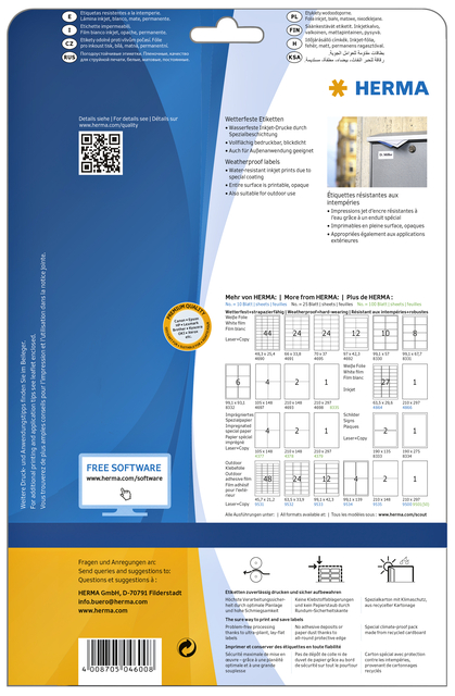 ETIKET HERMA 4600 210X148MM A4 FOLIE