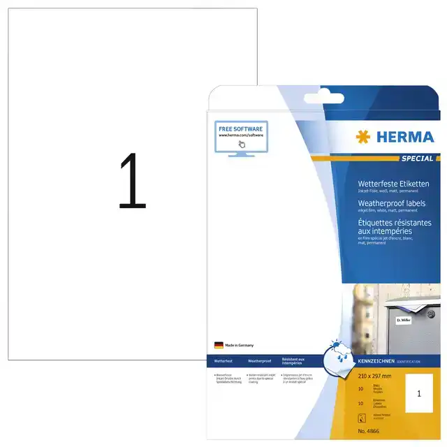 ETIKET HERMA 4866 210X297MM A4 FOLIE