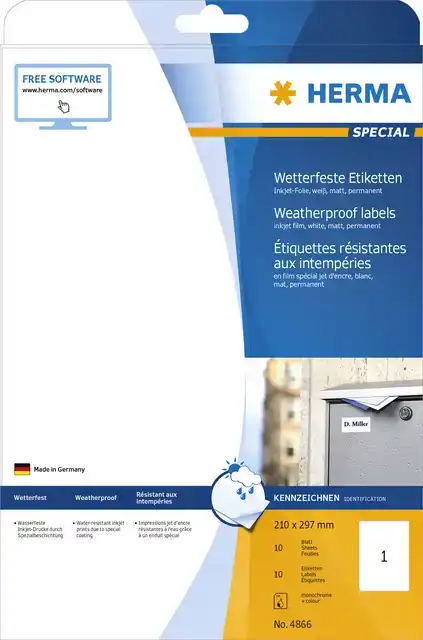 ETIKET HERMA 4866 210X297MM A4 FOLIE