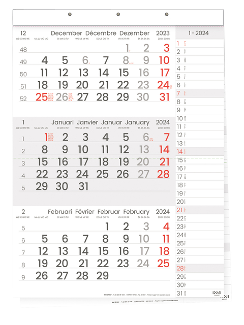 3-MAANDKALENDER 2026 MANAGER