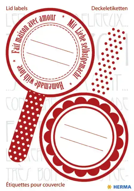 ETIKET HERMA 15446 KEUKEN NEW LOOK ROOD