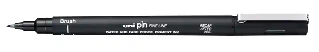 FINELINER UNI-BALL PIN BRUSH F ZWART