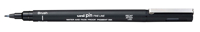 FINELINER UNI-BALL PIN BRUSH F ZWART