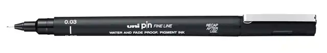 FINELINER UNI-BALL PIN 0.03MM ZWART