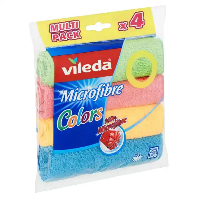 MICROVEZELDOEKEN VILEDA 4 KLEUREN PAK