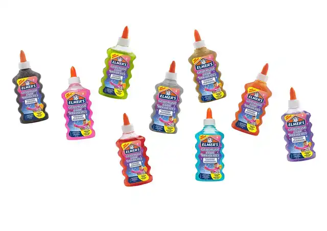 KINDERLIJM ELMER'S 177ML GLITTER ORANJE