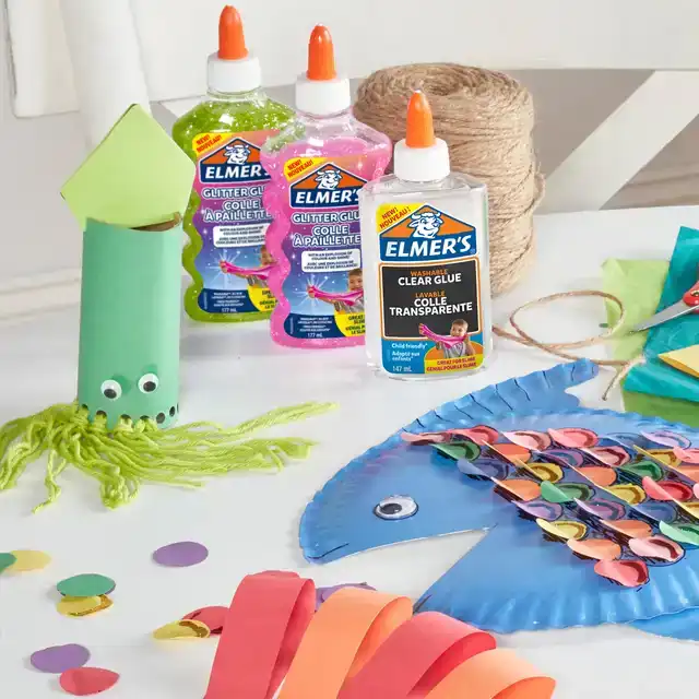 KINDERLIJM ELMER'S 177ML GLITTER ZWART