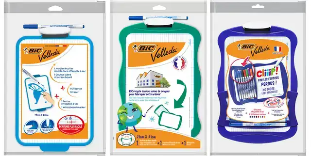 WHITEBOARD BIC 21X31CM MET STIFT EN