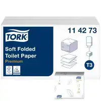 TOILETPAPIER TORK T3 PREMIUM GEVOUWEN