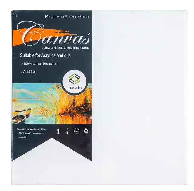 CANVAS CONDA 20X20CM CANVAS GEBLEEKT