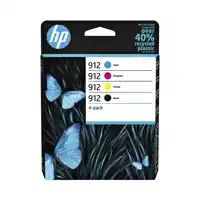 INKTCARTRIDGE HP 6ZC74AE 912 ZWART + 3