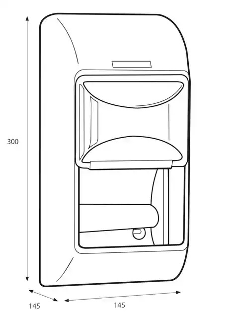 TOILETPAPIERDISPENSER KATRIN DUO ZWART