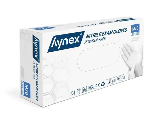 HANDSCHOEN HYNEX NITRIL M WIT 3.5G 100
