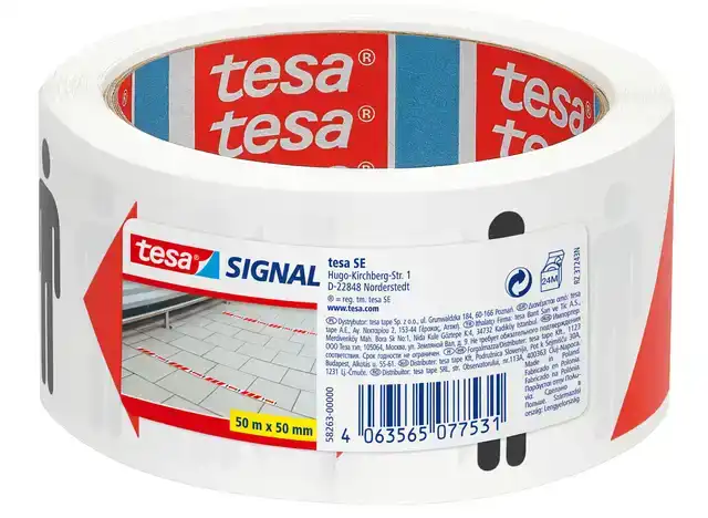 VLOERMARKERINGSTAPE TESA AFSTAND