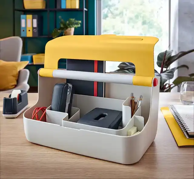 OPBERGBOX LEITZ COZY DRAAGBAAR GEEL
