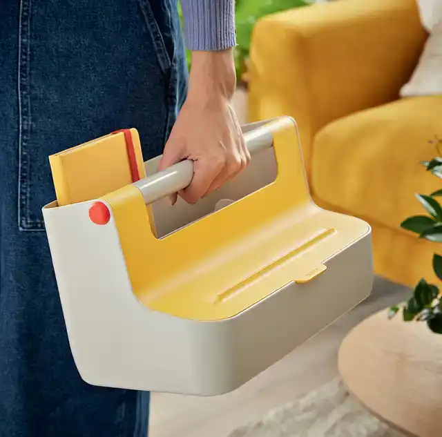 OPBERGBOX LEITZ COZY DRAAGBAAR GEEL