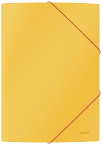 ELASTOMAP LEITZ COSY A4 3-KLEPS GEEL