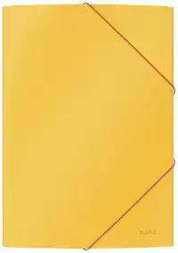 ELASTOMAP LEITZ COSY A4 3-KLEPS GEEL