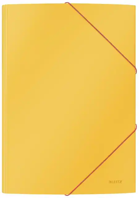 ELASTOMAP LEITZ COSY A4 3-KLEPS GEEL