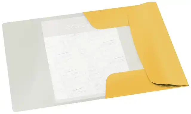 ELASTOMAP LEITZ COSY A4 3-KLEPS GEEL