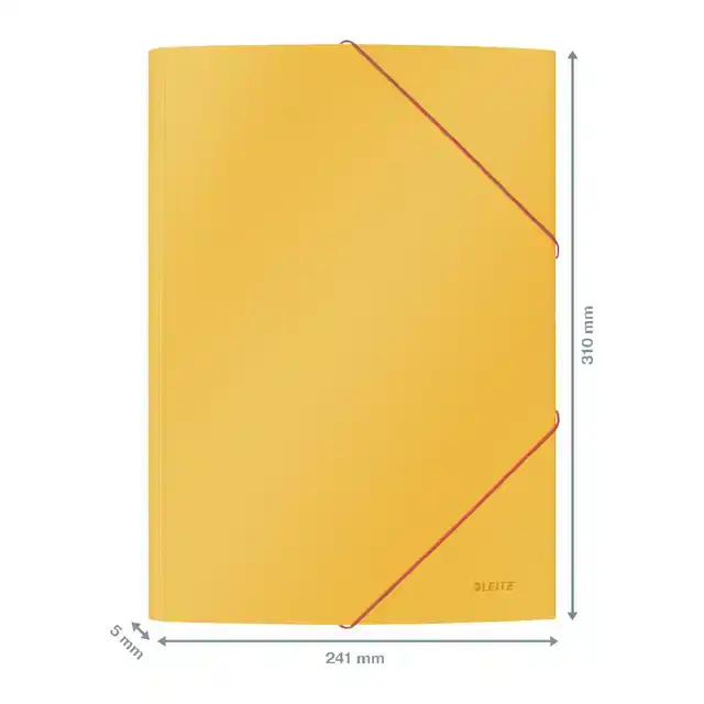 ELASTOMAP LEITZ COSY A4 3-KLEPS GEEL