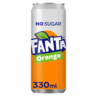 FRISDRANK FANTA ORANGE ZERO BLIK 330ML