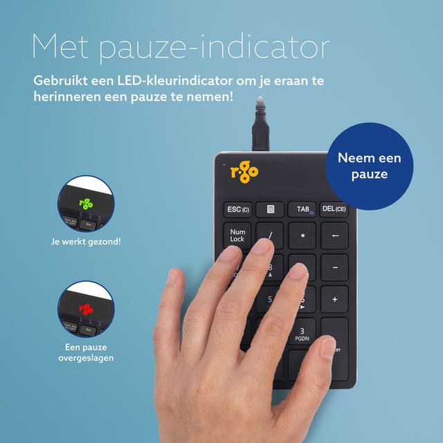 TOETSENBORD R-GO ERGONOMISCH NUMPAD