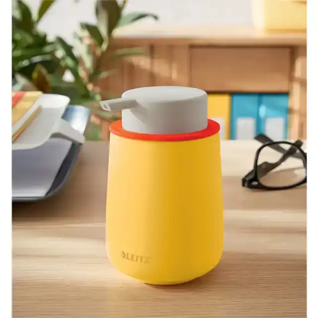 HANDZEEPDISPENSER LEITZ COSY 300ML GEEL