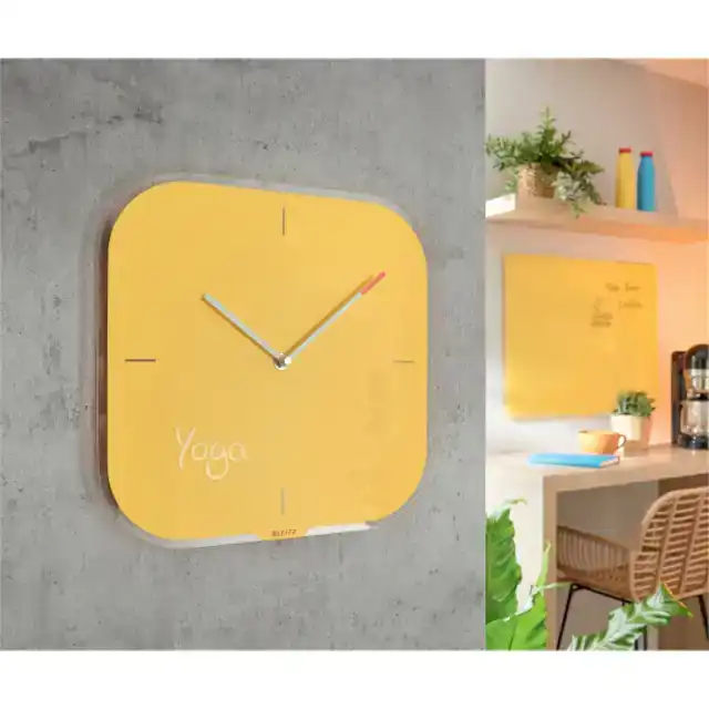 WANDKLOK LEITZ COSY GLAS GEEL