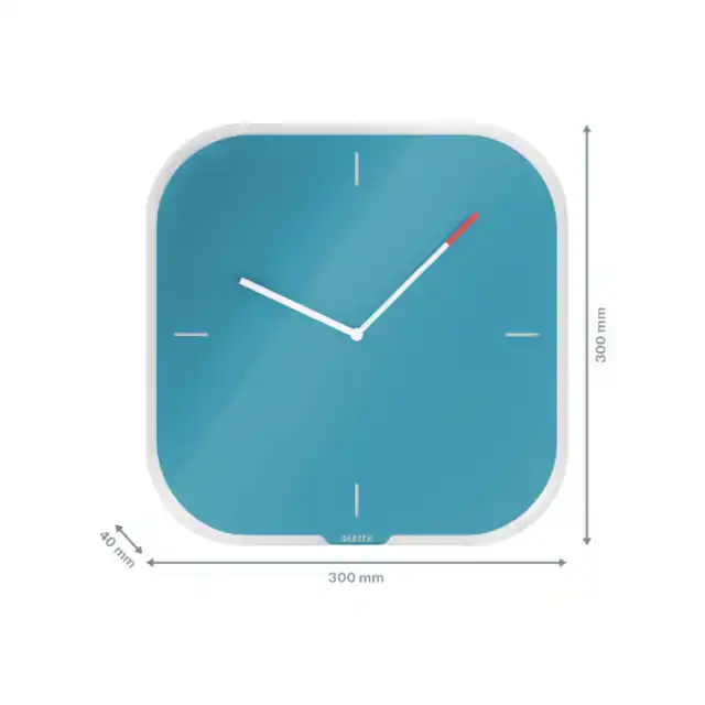 WANDKLOK LEITZ COSY GLAS BLAUW
