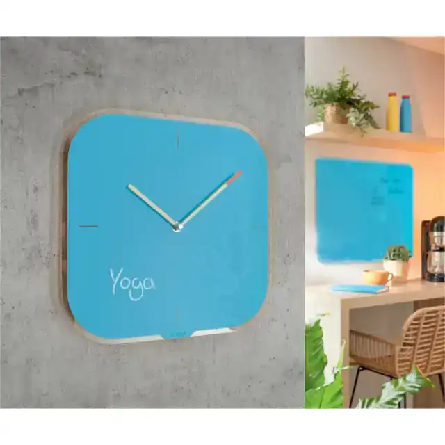 WANDKLOK LEITZ COSY GLAS BLAUW