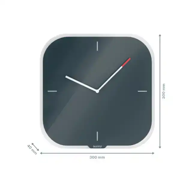 WANDKLOK LEITZ COSY GLAS GRIJS