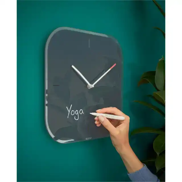 WANDKLOK LEITZ COSY GLAS GRIJS